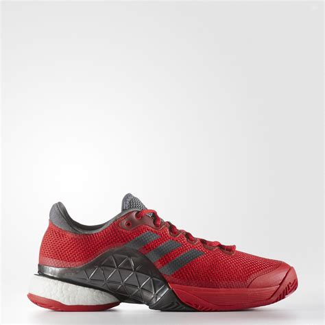 adidas barricade tennis shoes red.